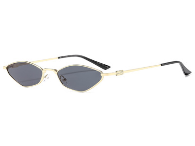 New Fashion Retro Style Metallic Personalized Sunglasses Small Frame European American Ins Style Adult's Sunglasses In Stock